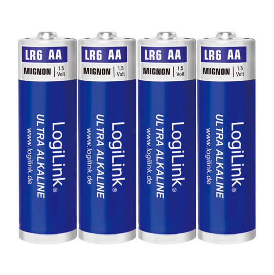 Аккумуляторы LogiLink LR6B4-AA Alkaline 1.5V 4 шт. 1700 mAh