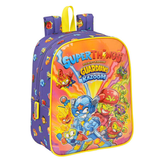 Детский рюкзак SuperThings Guardians of Kazoom Фиолетовый Жёлтый (22 x 27 x 10 см)