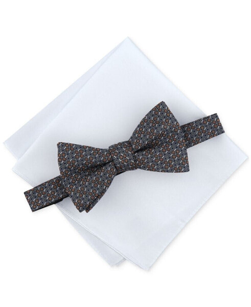 Men's Elinor Neat Bow Tie & Pocket Square Set, Created for Macy's