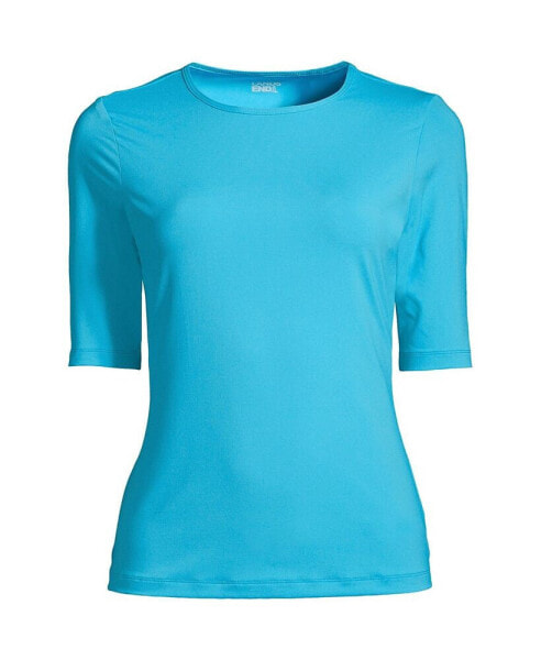 Women's Crew Neck Rash Guard UPF 50 Swim Tee