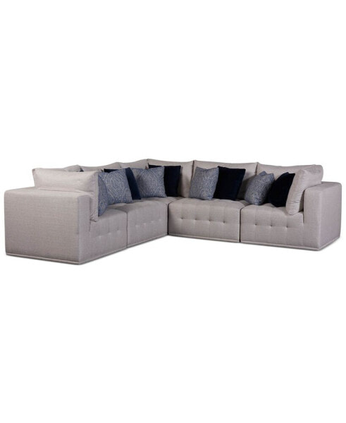 CLOSEOUT! Modern 5-Pc. Fabric Modular Sectional