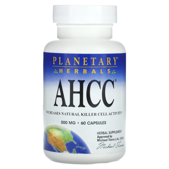 БАД Planetary Herbals AHCC, 500 мг, 60 капсул