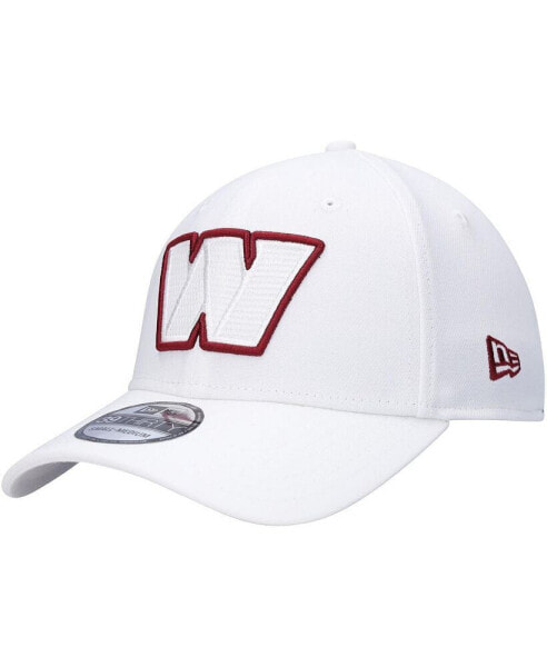 Men's White Washington Commanders Team White Out 39THIRTY Flex Hat