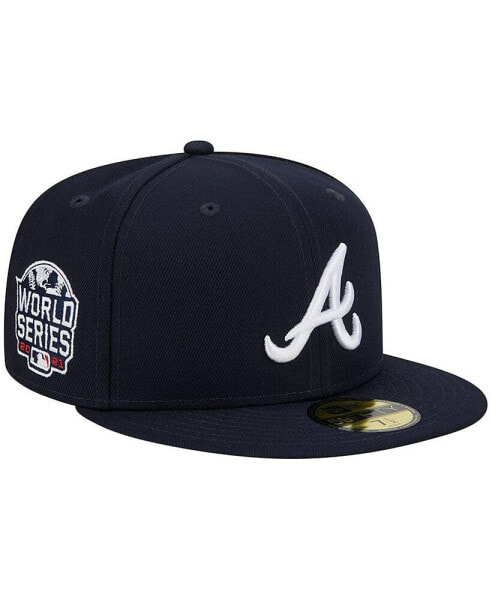 Men's Navy Atlanta Braves 2021 World Series Team Color 59FIFTY Fitted Hat