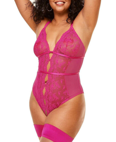 Women's Rosie Crotchless Bodysuit Lingerie