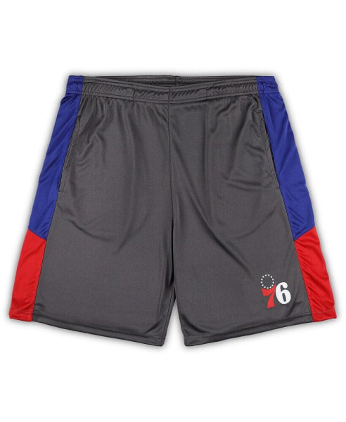 Men's Gray Philadelphia 76ers Big and Tall Shorts