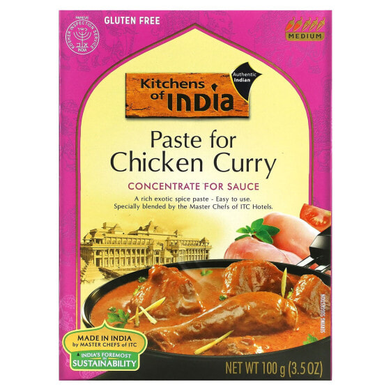 Соус концентрированный Kitchens Of India для карри с курицей, средней степени остроты, 100 г