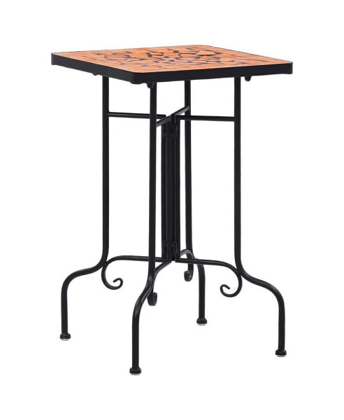 Mosaic Side Table Terracotta Ceramic