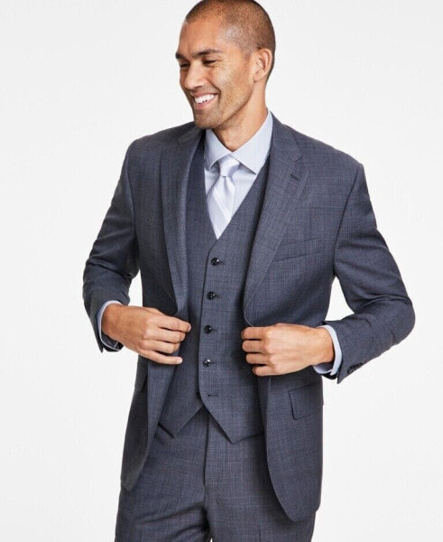 $450 Michael Kors Men's Classic Fit Wool Blend Stretch Suit Jacket Mid Grey 46R