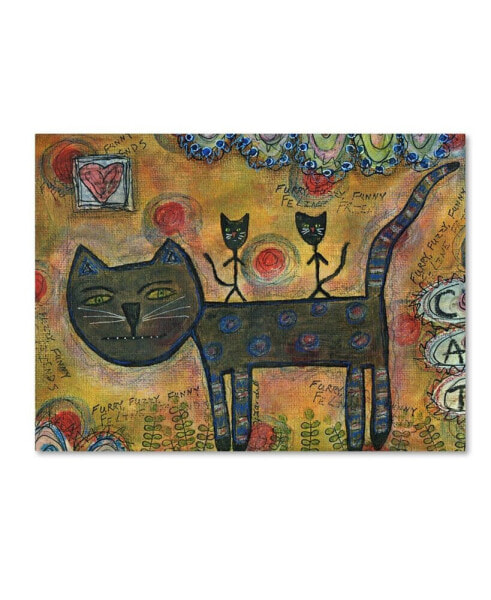 Funked Up Art 'Kitty Kat Ride' Canvas Art - 19" x 14" x 2"