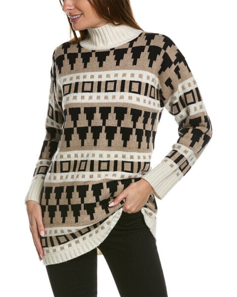 Max Mara Navarra Wool & Cashmere-Blend Tunic Sweater Women's Brown M
