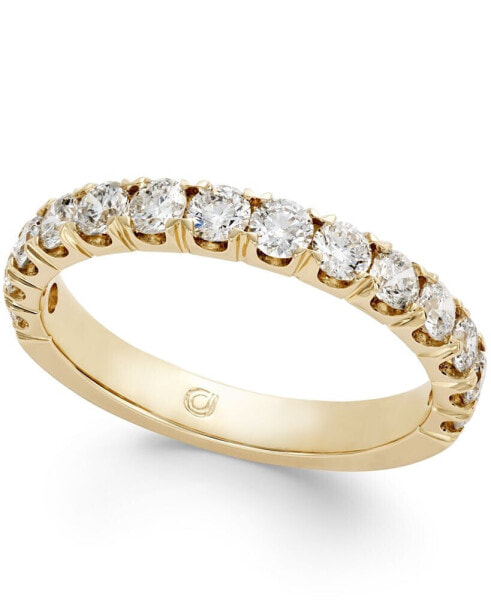 Pavé Diamond Band Ring (1 ct. t.w.) in 14k Gold, Rose Gold or White Gold