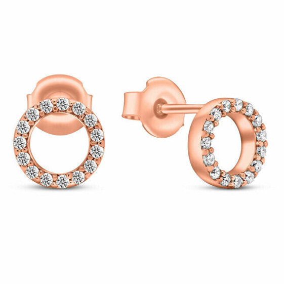 Glittering earrings in rose gold rings EA102RAU