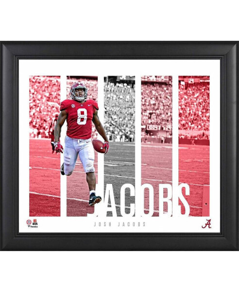 Картина панно игрока Alabama Crimson Tide Fanatics Authentic Joshua Jacobs 15" x 17"