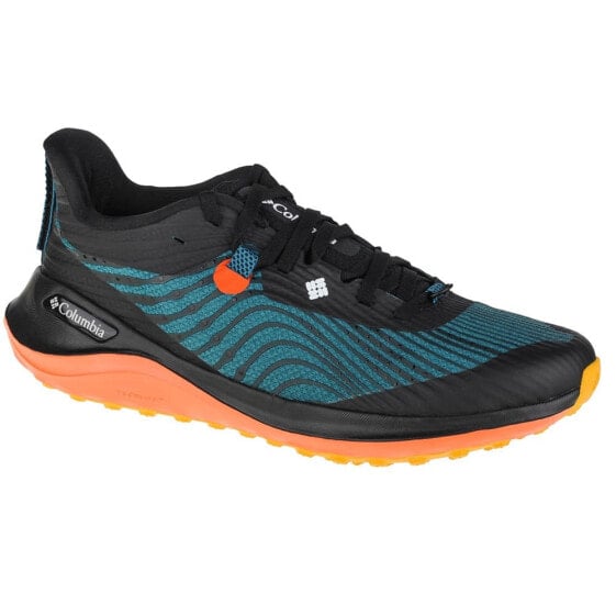 Мужские кроссовки спортивные для бега черные синие текстильные низкие Columbia Escape Ascent
