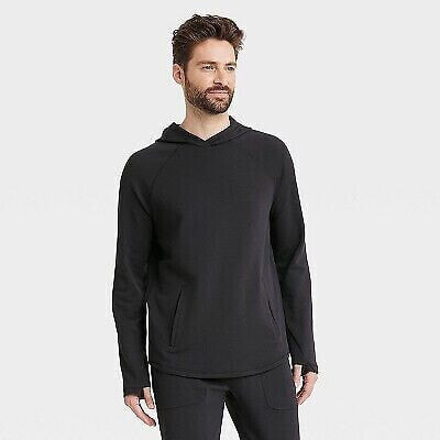 Men's Heavy Waffle Hooded Sweatshirt - All in Motion Black XL