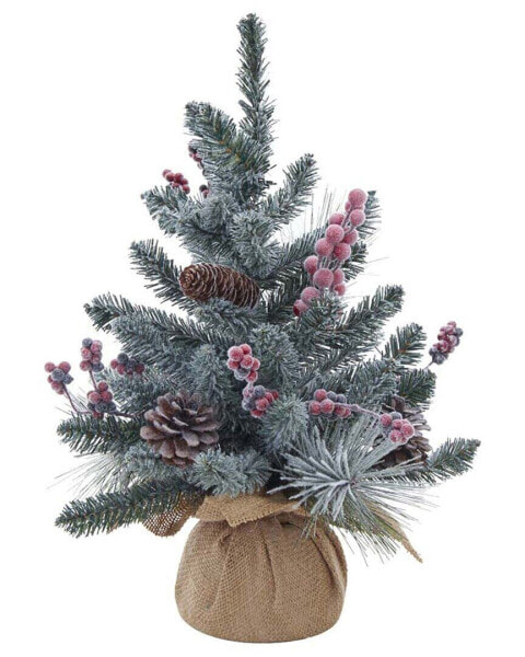 Kurt Adler 18In Flocked Berries & Pinecone Tree Multicolor