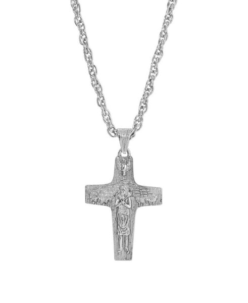 Symbols of Faith silver-Tone Pope Francis Necklace