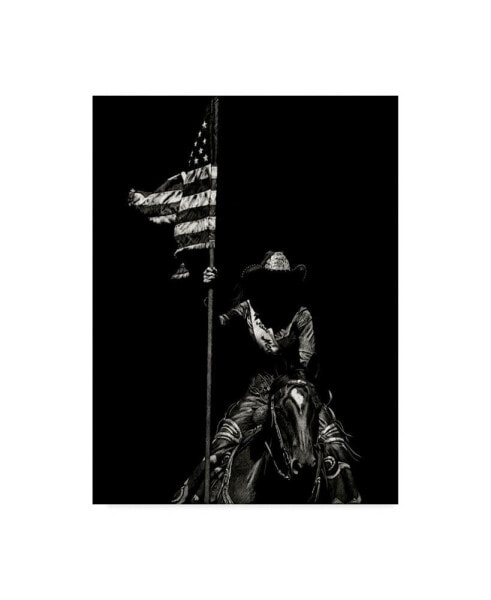 Julie T. Chapman Scratchboard Rodeo VI Canvas Art - 37" x 49"