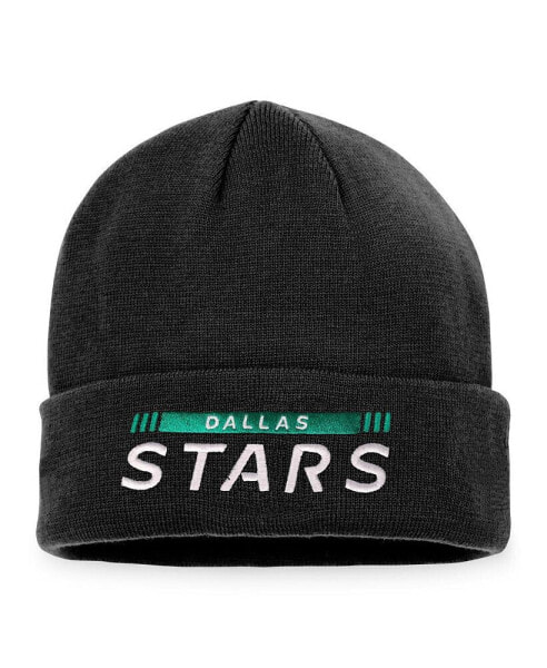 Men's Black Dallas Stars Authentic Pro Rink Cuffed Knit Hat