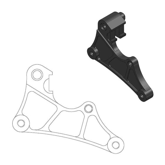 MOTO-MASTER Supermoto Street 320 mm Kawasaki 211066 Relocating Bracket For Brake Caliper