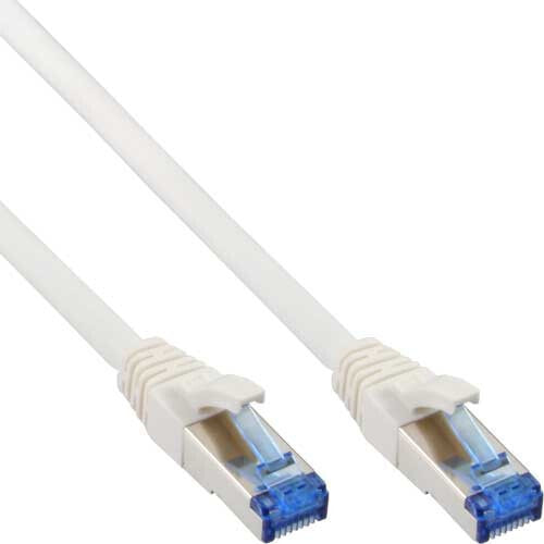 InLine Patch Cable S/FTP PiMF Cat.6A halogen free 500MHz white 1m