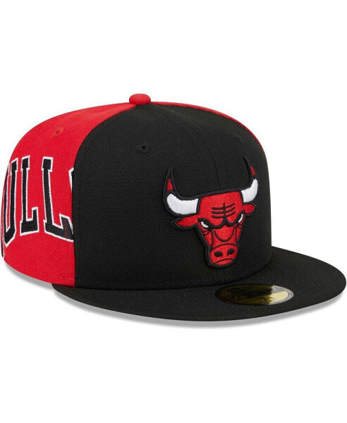 Men's Black, Red Chicago Bulls Gameday Wordmark 59FIFTY Fitted Hat