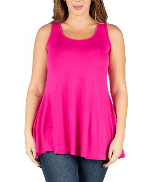 Plus Size Sleeveless Tunic Tank Top