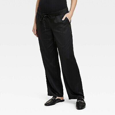 Under Belly Satin Maternity Pants - Isabel Maternity by Ingrid & Isabel Black S