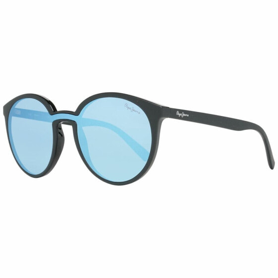 Женские солнцезащитные очки круглые черные Pepe Jeans PJ7358C1127 (54 mm)