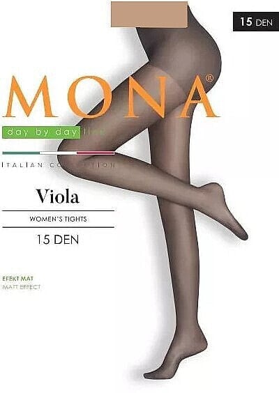 Strumpfhosen für Damen Viola 15 Den beige - MONA 4