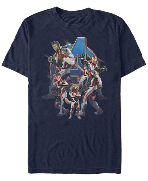 Marvel Men's Avengers Endgame Suit Group, Short Sleeve T-shirt