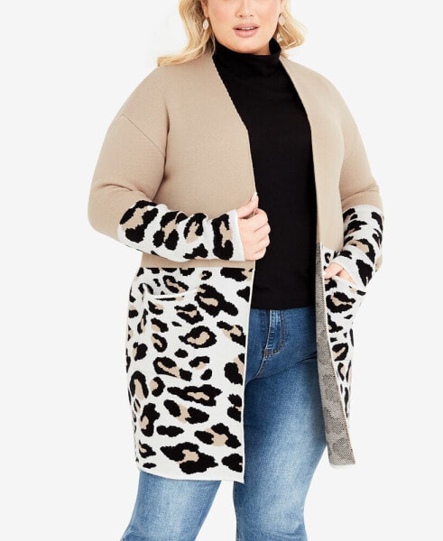 Plus Size Ula Splice Coatigan Sweater