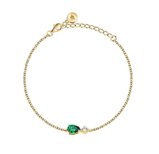 Elegant gold-plated bracelet with zircons Tesori SAIW199