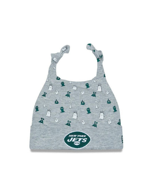 Infant Boys and Girls Heather Gray New York Jets Critter Cuffed Knit Hat