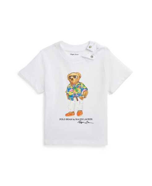 Baby Boys Polo Bear Cotton Jersey T Shirt