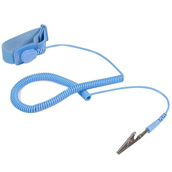 StarTech.com ESD Anti Static Wrist Strap Band with Grounding Wire - Blue - 180 cm
