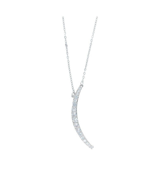 316L Over The Moon Crystal Crescent Necklace