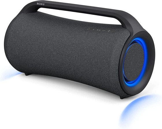 Sony SRS-XG500 portable robust Bluetooth party speaker with rich sound, lighting and 30 hour battery (IP66, mega bass, quick charge feature, party connect), black