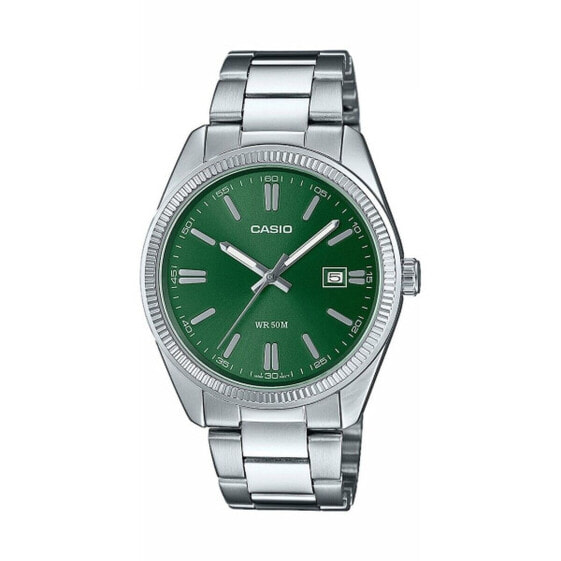 Мужские часы Casio MTP-1302PD-3AVEF Зеленый Серебристый (Ø 38,5 mm)