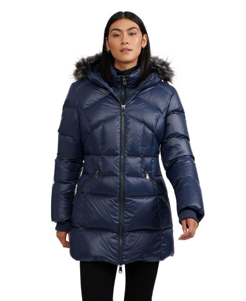 Women's Ares Fixed Hood Puffer with Fixed Bib