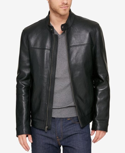 Men's Leather Moto Jacket