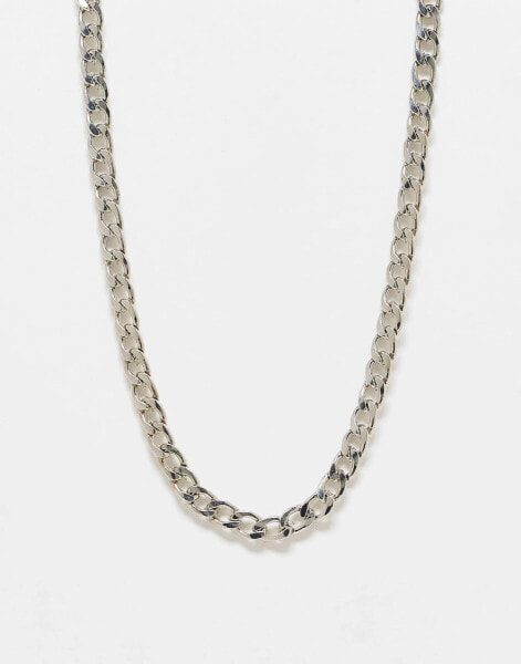 SVNX Chunky silver neck chain