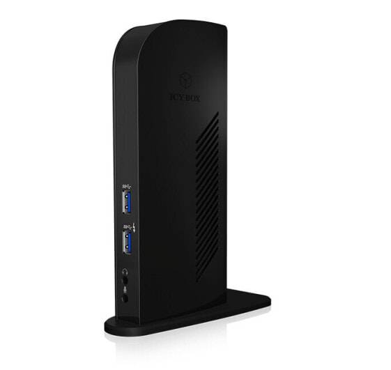 ICY BOX IB-DK2242AC - Wired - USB 3.2 Gen 1 (3.1 Gen 1) Type-A - 3.5 mm - 10,100,1000 Mbit/s - Black - 5000 Gbit/s