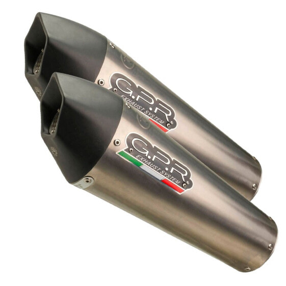 GPR EXHAUST SYSTEMS GP Evo4 Titanium Double Slip On Muffler Shiver 900 17-20 Euro 4 Homologated