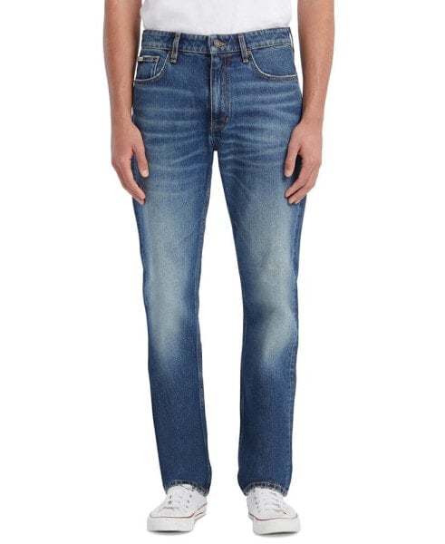 Men's Straight-Fit Medium-Wash Jeans