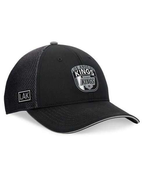 Men's Black Los Angeles Kings 2024 NHL Draft on Stage Trucker Adjustable Hat