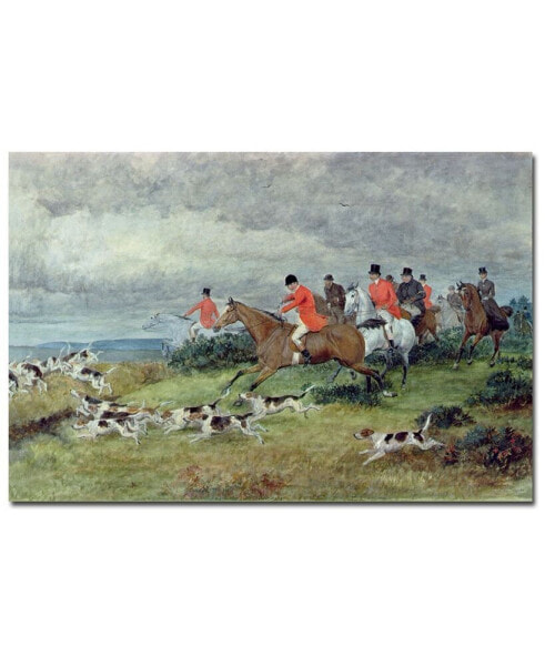 Randolph Caldecott 'Fox Hunting in Surrey' Canvas Art - 24" x 16"