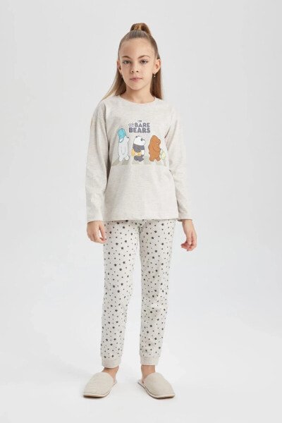 Kız Çocuk We Bare Bears Uzun Kollu Pijama Takımı