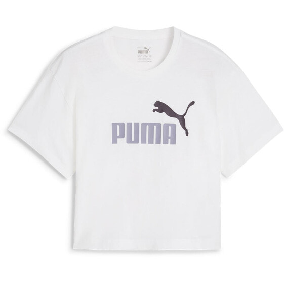 PUMA Girls Logo Cropped short sleeve T-shirt